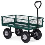 MULTIGARDEN Transportna kolica za baštu 200 kg sa bočnim panelima koji se otvaraju točkovi na naduvavanje | ePonuda.com