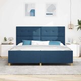  Krevetna konstrukcija s uzglavljem Plava 200 x 200 cm tkanina | shoptok.hr