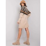 RUE PARIS Dress-LC-SK-0098.37X-Beige | Shoptok.si