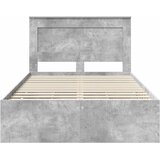  Krevetna konstrukcija s ladicama Betonski sivi 135 x 190 cm | shoptok.hr