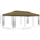  Vrtna sjenica 6 x 3 x 2,7 smeđe-siva 180 g/m² | shoptok.hr