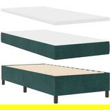 vidaXL Box Spring postelja z vzmetnico temno zelena 100x200 cm žamet, (22051154) | Shoptok.si