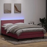  Box spring postelja z vzmetnico roza 160x210 cm žamet, (21792534) | Shoptok.si