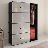 vidaXL Modularna omarica z 9 predelki 37 x 115 x 150 cm črno bela, (20716547) Cene