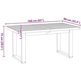 vidaXL Jedilna miza NOAIN 160x90x75 cm trdna borovina | Shoptok.si
