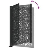  Vrtna vrata crna 100x150 cm dizajn s čeličnim krilom | shoptok.hr
