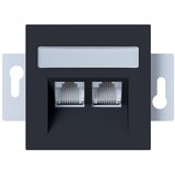  Utičnica podžbukna MREŽNA 2XRJ45 CAT 5E BLACK I700 Cijene