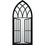  Vrtno ogledalo crno 100 x 45 cm željezno za vanjsku upotrebu | shoptok.hr