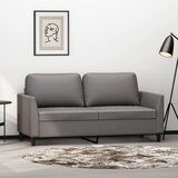 vidaXL dvosed siv 140 cm umetno usnje | Shoptok.si