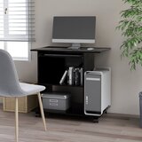  Stol za računalo crni 80 x 50 x 75 cm od konstruiranog drva | Shoptok.si