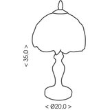 Brilagi Tiffany vitražna stona lampa IVORY SMOOTH 1xE27/60W/230V Slike