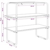  Konzolna stolica Crni hrast 60 x 41 x 75 cm Konstruirano drvo - Crni hrast 60 x 41 x 75 cm | shoptok.hr