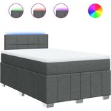 vidaXL Krevet box spring s madracem tamnosivi 120 x 190 cm tkanina | shoptok.hr