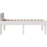 vidaXL Posteljni okvir brez vzmetnice bel 90x190 cm trdna borovina | Shoptok.si