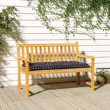 vidaXL Blazina za klop črn karo vzorec 100x50x7 cm blago | Shoptok.si
