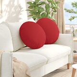 vidaXL Sedežne blazine 2 pcs Rdeča Ø50 x 19 cm blago | Shoptok.si