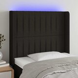  LED uzglavlje crno 103 x 16 x 118/128 cm od tkanine | Eponuda.ba
