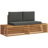  Set vanjskih sofa s jastukom 2 Komad Prirodna i antracit | Eponuda.ba
