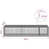  Gabion s žicom debljine 3 5 mm i mrežom 5x5 cm 250x100x50 cm - 100 cm 50 cm 250 cm | shoptok.hr