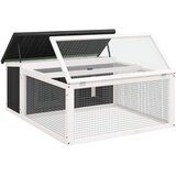  Kavez za zečeve sivi 117,5 x 97 x 47,5 cm od masivne borovine | shoptok.hr