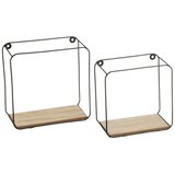 Casa Selección Crne/u prirodnoj boji police u setu 2 kom 21 cm – Casa Selección Crne/u prirodnoj boji police u setu 2 kom 21 cm – Slike