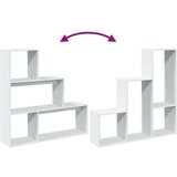 vidaXL Pregrada s knjižno omaro 3-nadst. bela 123x29x123 cm inž. les | Shoptok.si
