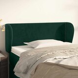  Uzglavlje s ušima tamnozeleno 103x23x78/88 cm baršunasto | shoptok.hr