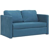  Kauč na razvlačenje 2-u-1 plavi 122x204x55 cm baršunasti | shoptok.hr