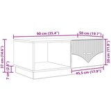  Kava Stol Hrast artisan 90 x 50 x 37 cm Konstruirano drvo | shoptok.hr