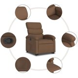  Naslanjač s funkcijo vstajanja rjavo blago | Shoptok.si