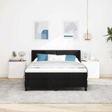  s opruga kutije s uzglavljem Crna 200 x 160 cm tkanina | shoptok.hr