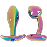 Anos Metal Butt Plug Set in Rainbow Colours Cene