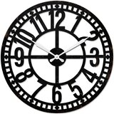Ambia Home STENSKA URA črna 60 cm | Shoptok.si