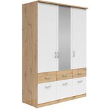 Lesnina-XXXL omara za oblačila brando, bela, hrast, š. 136 cm | Shoptok.si