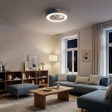  Brilagi - LED prigušiva svetiljka sa ventilatorom LED/38W/230V 50 cm plava/hrast + daljinski upravljač | Eponuda.com