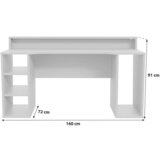MID.YOU GAMING MIZA kovina, umetna masa, leseni material bela | Shoptok.si