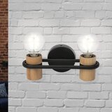 Eglo Chieveley zidna lampa 2xE27, 28,5 cm, crna/drvo, 43542 | shoptok.hr