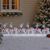  Božićni irvas 6 kom. 80 LED lampica Hladno bijela | shoptok.hr