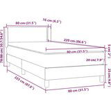 Box spring postelja z vzmetnico roza 80x220 cm žamet, (21793039) | Shoptok.si