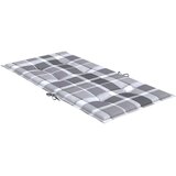  Jastuci za vrtne stolice 2 kom sivi karirani 100x50x3cm tkanine | shoptok.hr