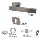 Dabel kvaka roz za vrata ohrid inox 53x53/8/130/8/9 mm c | ePonuda.com