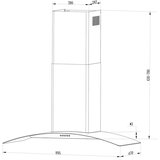 Berdsen BT-223 INOX kuhinjska napa s dimnjakom od 90 cm | shoptok.hr