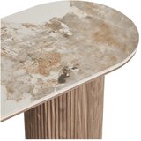House Nordic Bež/v naravni barvi stranska mizica z mizno ploščo v marmornem dekorju 40x120 cm Athens – | Shoptok.si