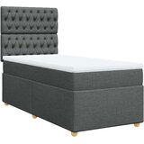 vidaXL Krevet s oprugama i madracem tamnosivi 90x200 cm od tkanine | shoptok.hr