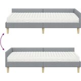  Kotni okvir postelje z matrico 2 pcs Svetlo siva blago, (5000121457) | Shoptok.si