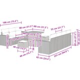  Set vrtnih kauča (vrtna garnitura) od 10 dijelova s jastučićima Bež poli ratan akacija | shoptok.hr