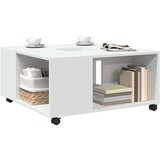  Stolić za kavu bijeli 80 x 80 x 40 cm od konstruiranog drva | shoptok.hr