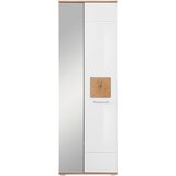 CARRYHOME garderobna omara bela, visoki sijaj, hrast artisan Cene