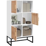  Visoka komoda bijela 70 x 35 x 125 cm od konstruiranog drva | shoptok.hr