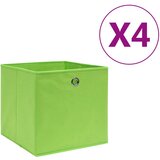 vidaXL Kutije za pohranu od netkane tkanine 4 kom 28x28x28 cm zelene Cijene